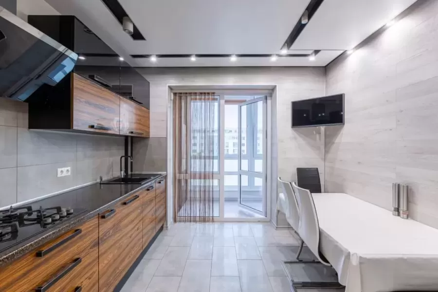 Decorative plastic panels in the kitchen