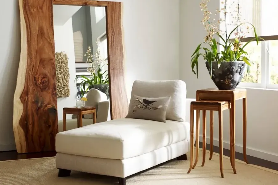 Натуральний спил дерева слеб в інтер'єрі