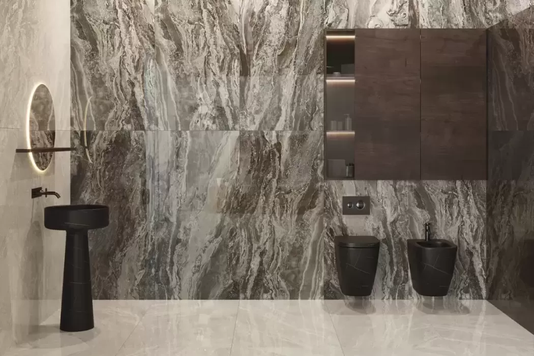 Керамограніт у ванній кімнаті