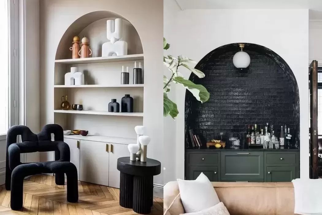 Arched niche in the interior