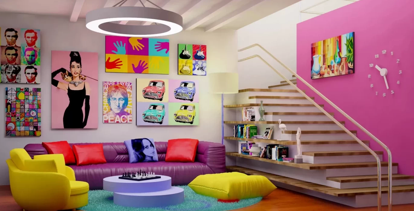 Pop art style in the interior Pop art style in the interior
