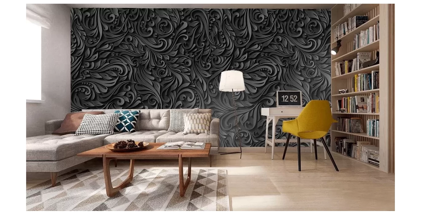 Wallpaper with monograms Wallpaper with monograms