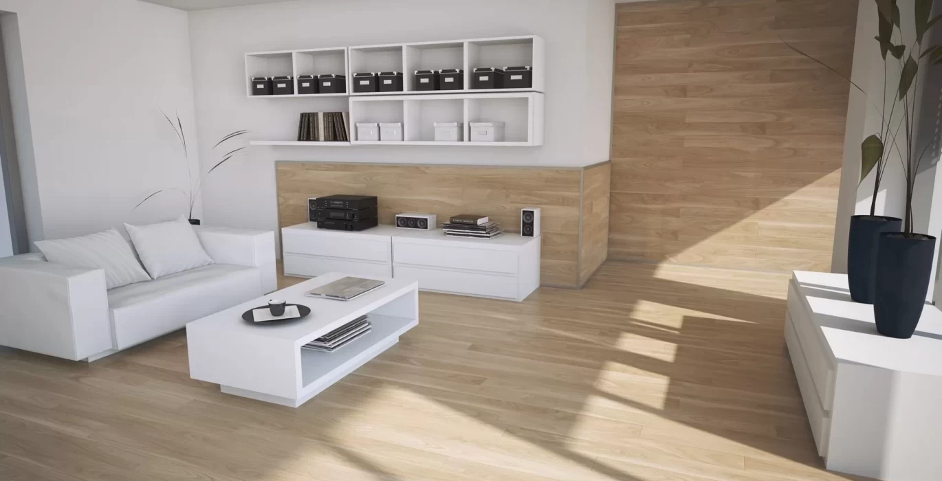 Ламінат, що переходить із підлоги на стіну