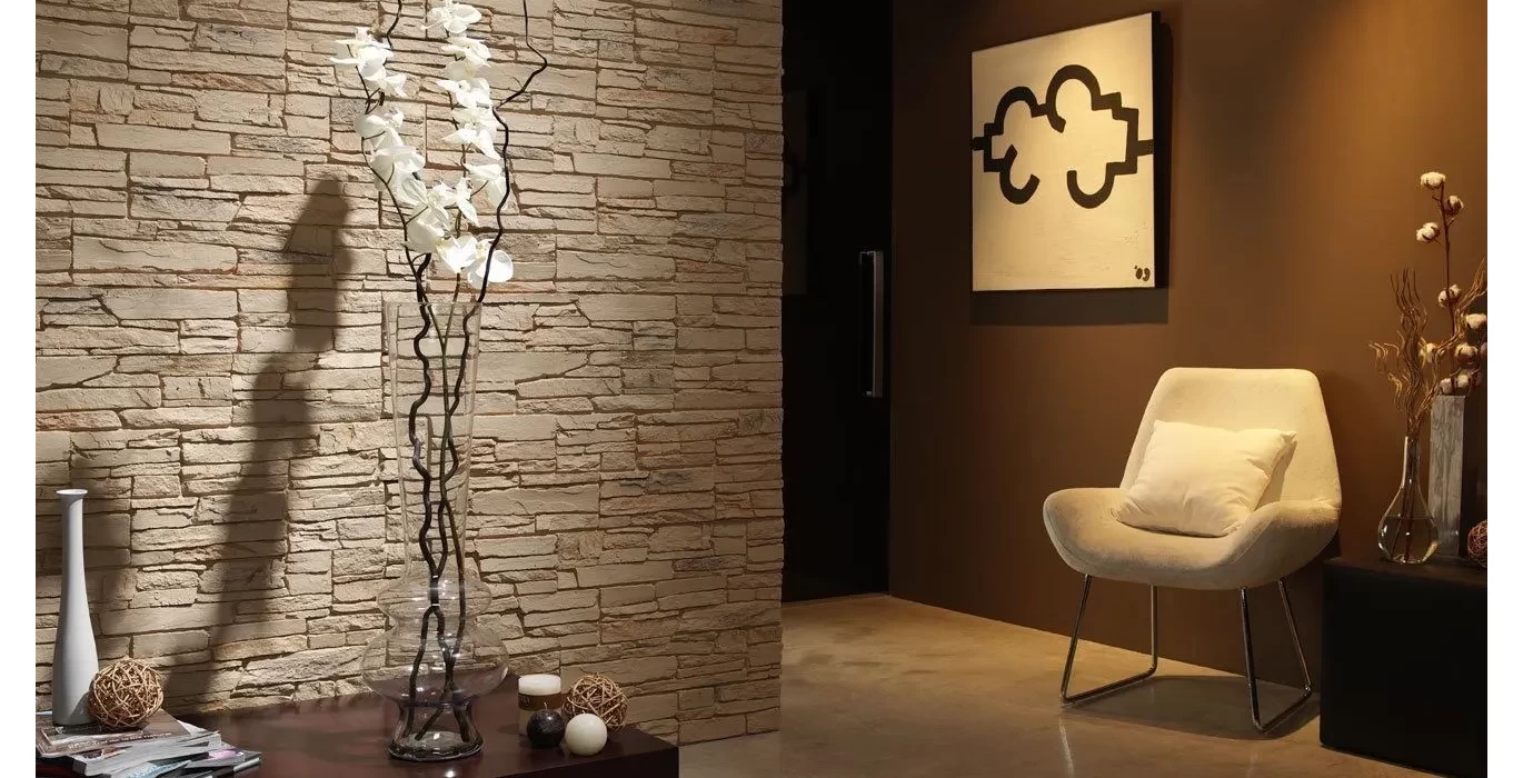 Decorative stone in the interior