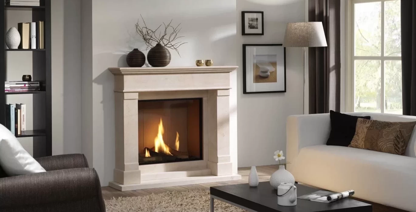 Fireplace in the interior