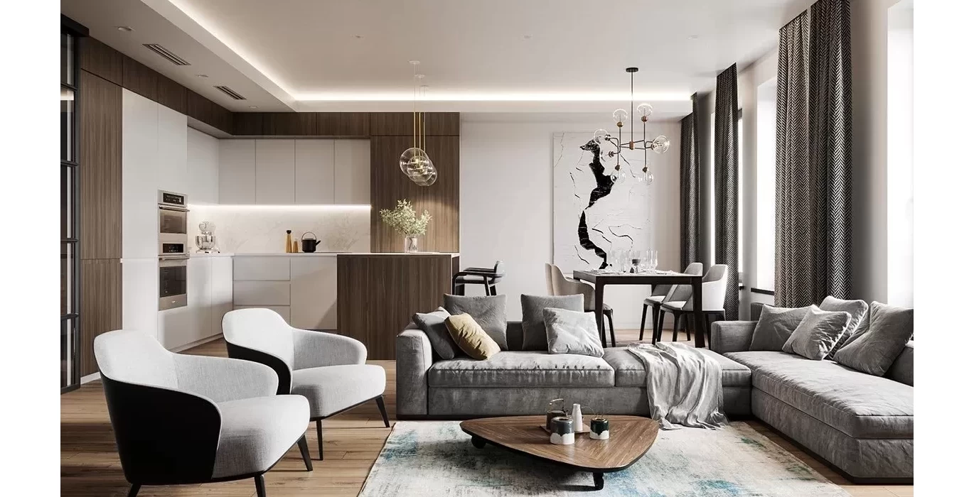 Living room in modern style Living room in modern style