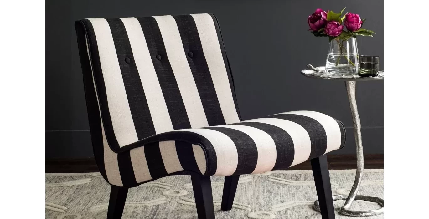 Striped chairs in the interior