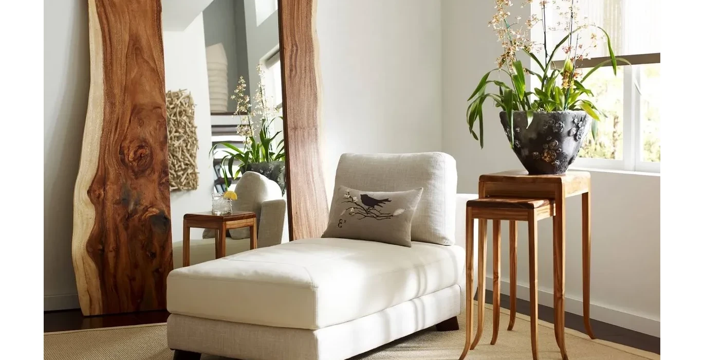 Натуральний спил дерева слеб в інтер'єрі