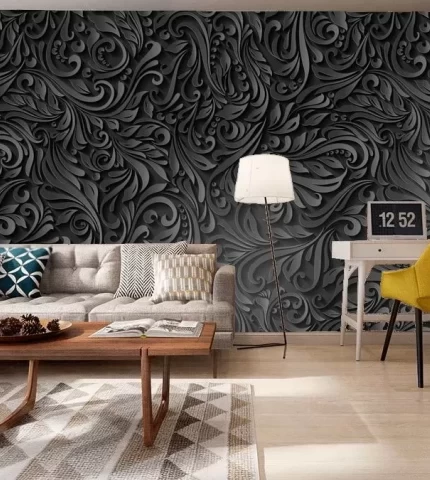 Wallpaper with monograms Wallpaper with monograms