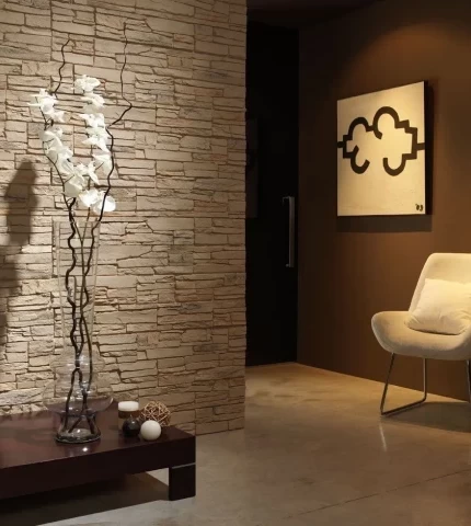 Decorative stone in the interior Decorative stone in the interior