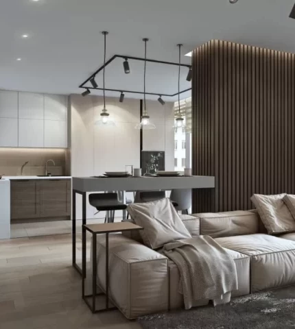 Unisex in the interior of the apartment Unisex in the interior of the apartment