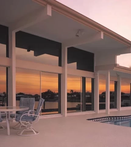 Sun protection film on the windows