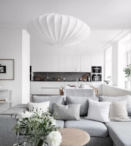 White color in the interior White color in the interior