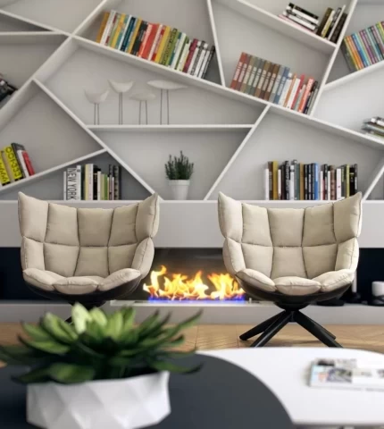 Книжкові полиці в інтер'єрі