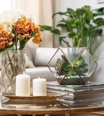 Vase in the interior of the living room