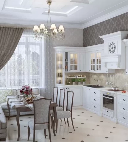 Arrangement of a large kitchen Arrangement of a large kitchen