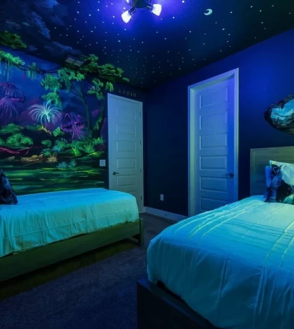 Fluorescent paint in the nursery