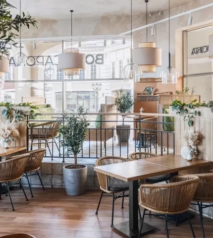 Interior of family restaurants