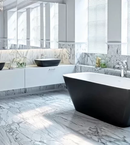 Чорна сантехніка у ванній