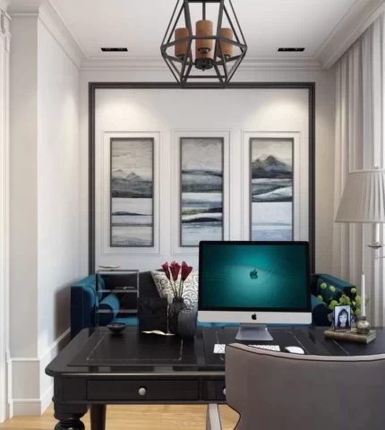 Office design in the apartment