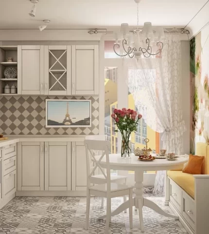 Small kitchen in Provence style