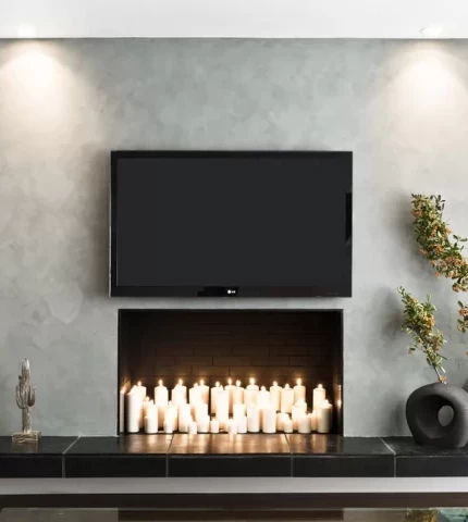 Fireplace zone decor Fireplace zone decor