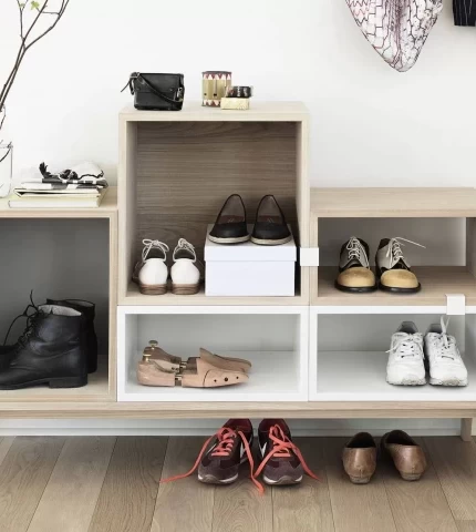 Shoe storage in the hallway