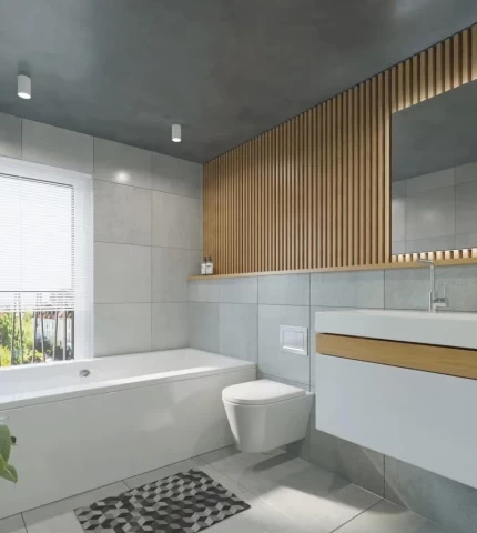Combined bathroom design