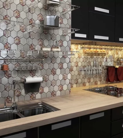 Ceramic mosaic for kitchen