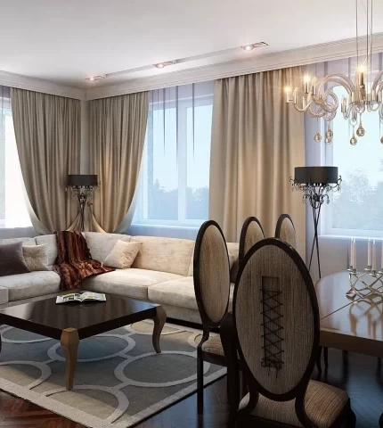 Оксамитові штори в інтер'єрі Оксамитові штори в інтер'єрі