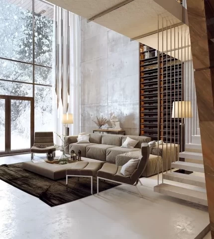 Cottage interior in modern style Cottage interior in modern style