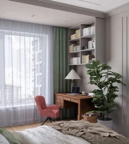 Рабочее место в спальне