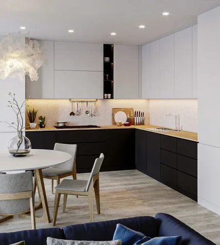 Дизайн Г-подібної кухні Дизайн Г-подібної кухні